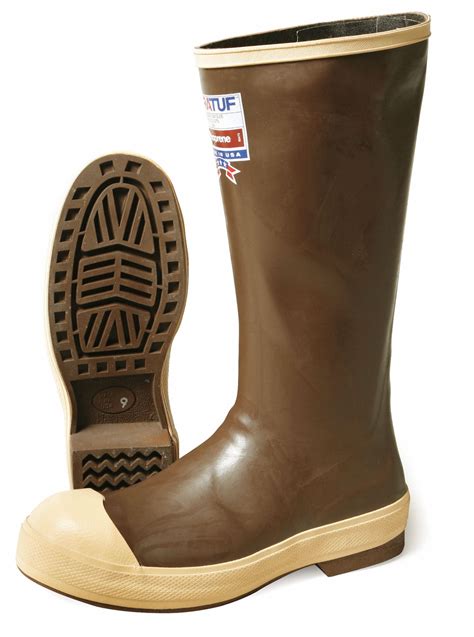 brown rubber boots